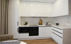 Кухня 476, угловая, белая