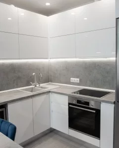 Кухня 526, угловая, белая